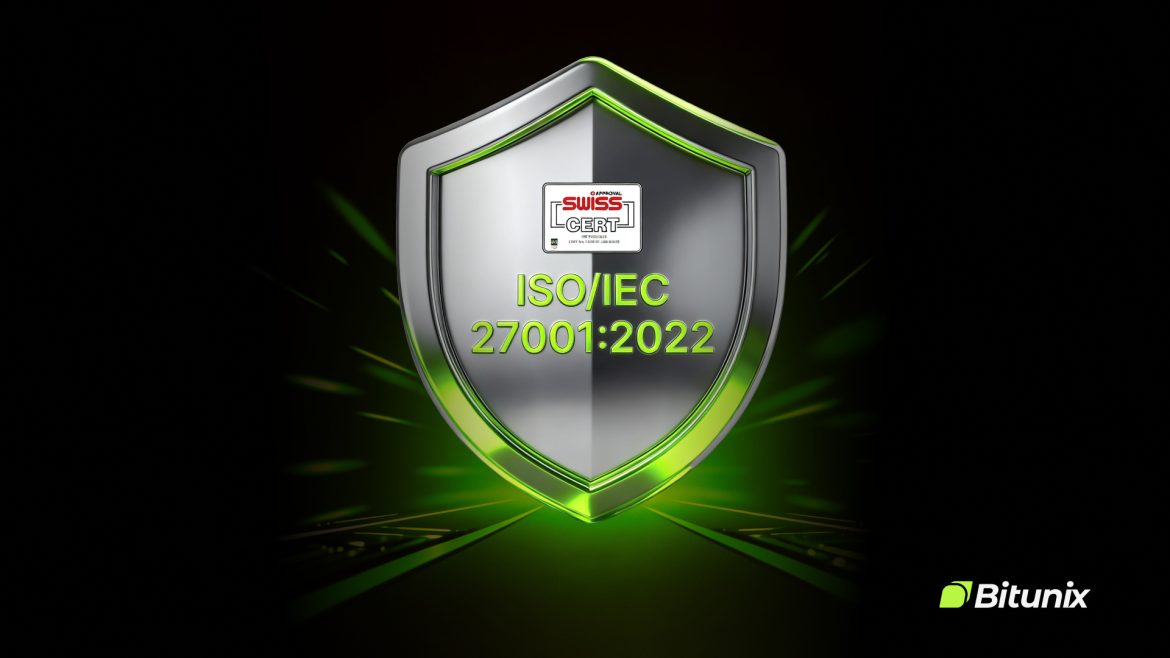 Bitunix Exchange Secures ISO 27001:2022 Certification, Reinforcing Strong Protection Of User Data